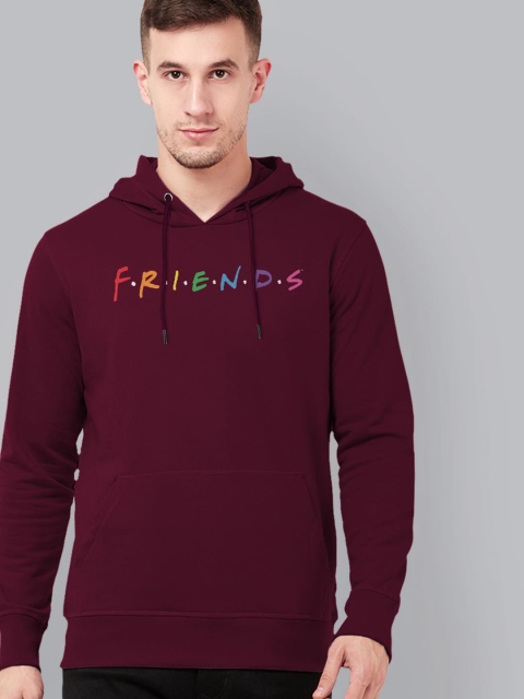 

Free Authority Men Red Friends Printed Hooded Sweatshirt