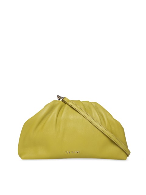 

Ted Baker Woman Yellow Leather Structured Sling Bag