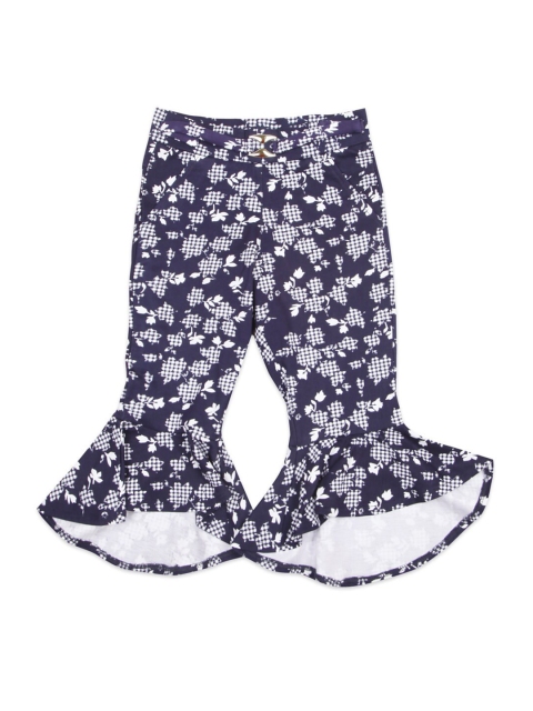 

Tiny Girl Girls Navy Blue & White Printed Capris