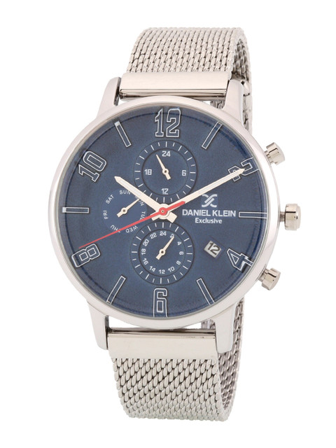 

Daniel Klein Men Blue Skeleton Dial & Silver Toned Stainless Steel Bracelet Style Straps Analogue Watch