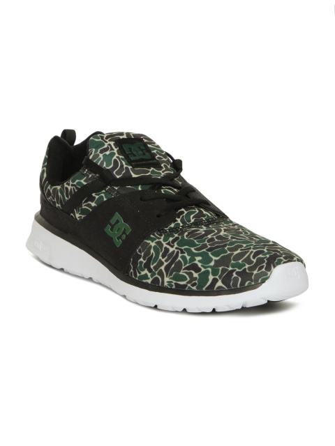 

DC Men Black & Green Camouflage Printed Regular Sneakers
