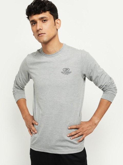 

max Men Grey Melange T-shirt