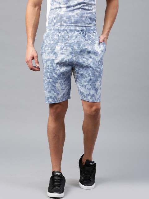 

HRX by Hrithik Roshan Men Blue & White Printed Active Sports RAPID-DRY Shorts