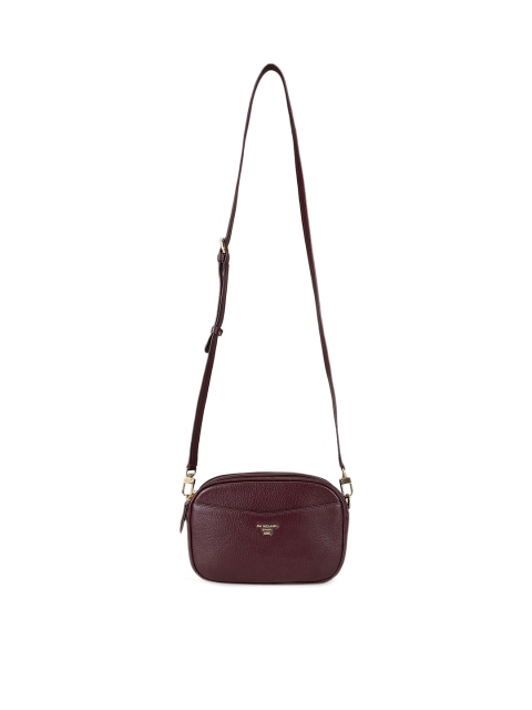 

Da Milano Burgundy Leather Half Moon Sling Bag