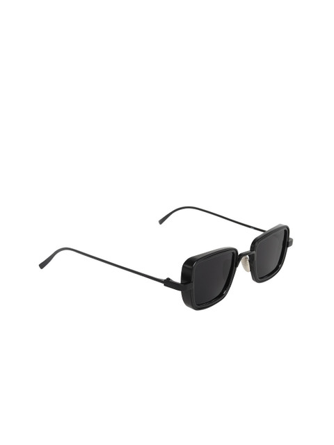 

ALIGATORR Men Black Lens & Black UV Protected Rectangle Sunglasses AGR_BLACK_MKABIR