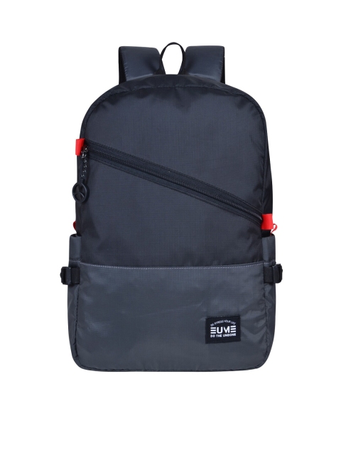 

EUME Unisex Blue & Grey Solid Backpack