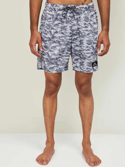 

Kappa Men Grey Camouflage Printed Regular Shorts