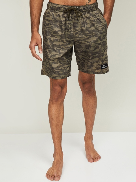 

Kappa Men Black Camouflage Printed Regular Shorts