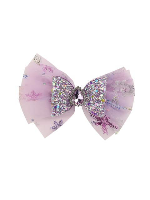 

Yellow Bee Girls Purple & Green Embellished Alligator Hair Clip
