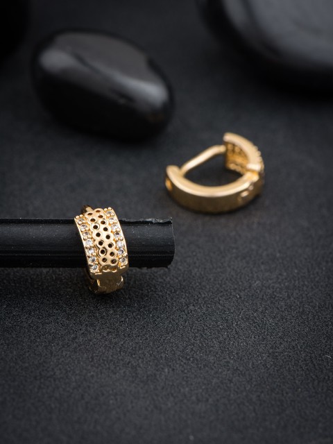 

Alankruthi Woman Gold-Toned Circular Studs Earrings