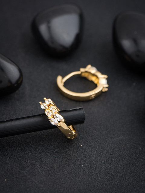

Alankruthi Gold-Plated Circular Hoop Earrings