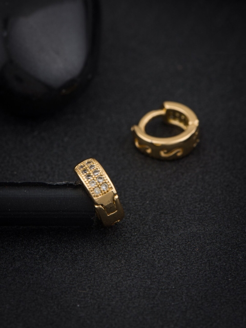 

Alankruthi Gold-Toned Circular Hoop Earrings