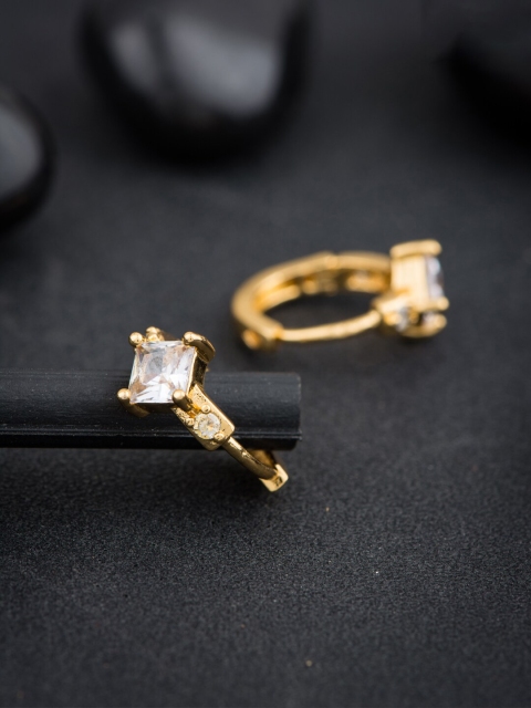 

Alankruthi Gold-Plated CZ-Studded Circular Studs