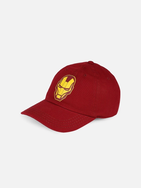 

Free Authority Men Red & Yellow Iron Man Printed Pure Cotton Baseball Cap