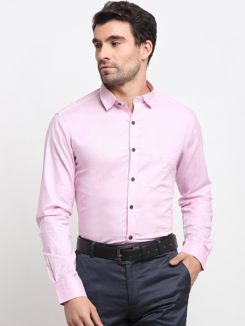 

La Mode Men Pink Slim Fit Opaque Formal Shirt