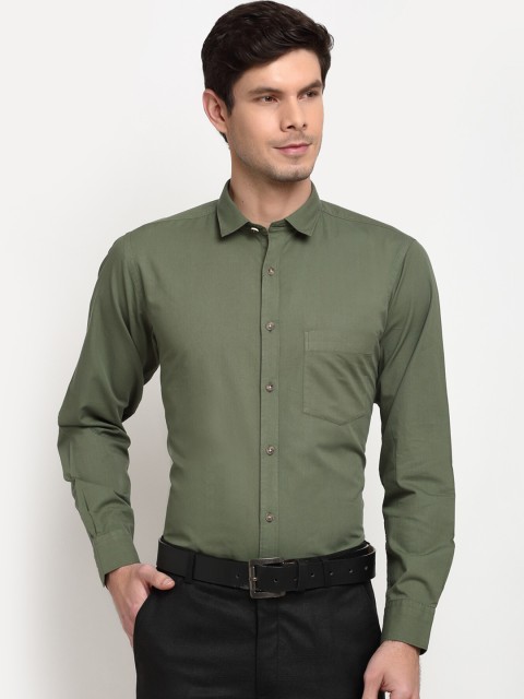 

La Mode Men Green Slim Fit Opaque Formal Shirt