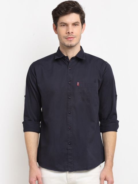 

La Mode Men Black Slim Fit Opaque Casual Shirt
