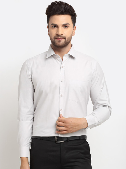 

La Mode Men Off White Slim Fit Opaque Formal Shirt