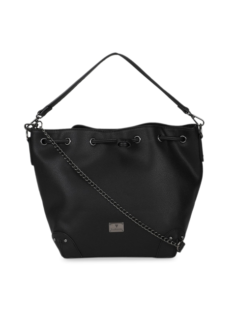 

Van Heusen Woman Black PU Oversized Bucket Hobo Bag