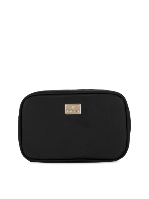 

Van Heusen Woman Black PU Half Moon Sling Bag with Cut Work