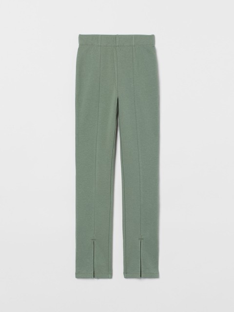 

H&M Girls Green Leggings With Brushed Inside