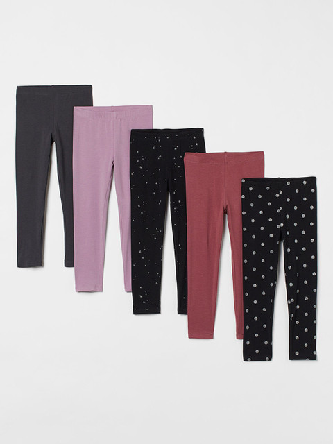 

H&M Girls Multi 5-Pack Jersey Leggings