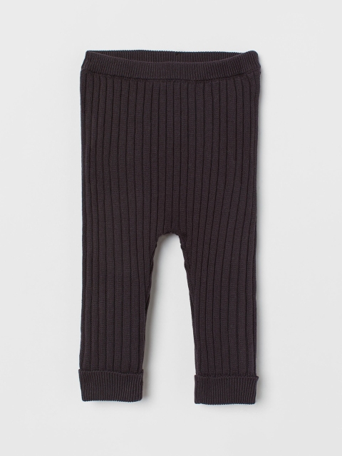

H&M Girls Beige & Brown Pure Cotton Ribbed Leggings