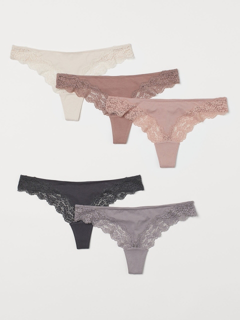 

H&M Women 5-pack thong briefs, White
