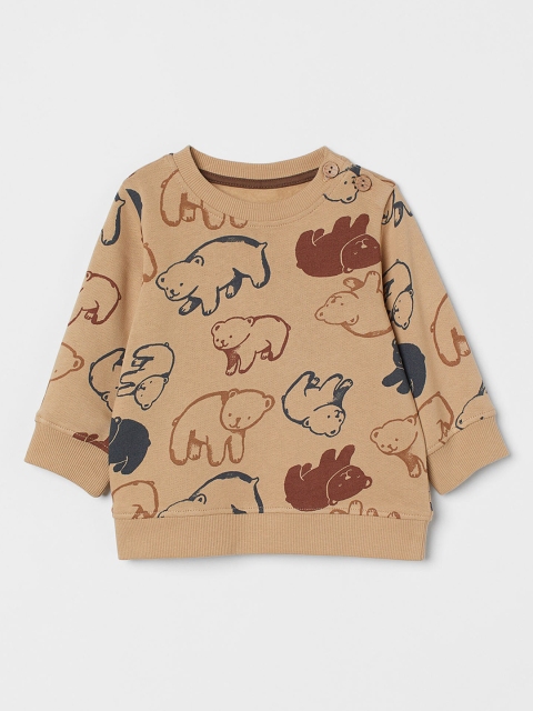 

H&M Boys Beige Printed Sweatshirt with a motif