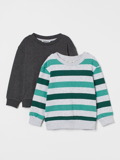 

H&M Boys 2-Pack Sweatshirts, Grey