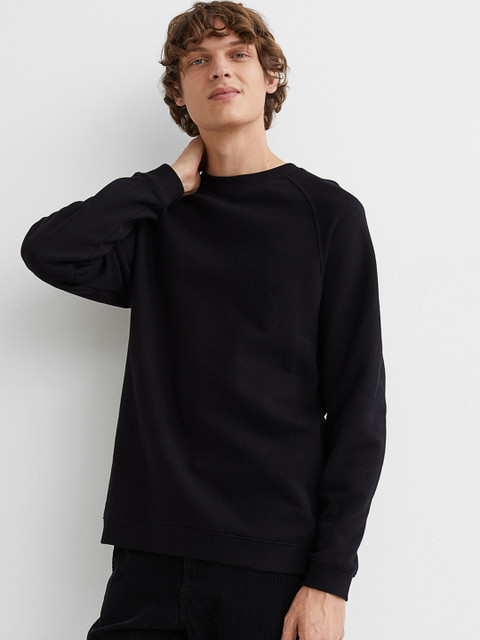 

H&M Men Black Regular Fit Sweatshirt