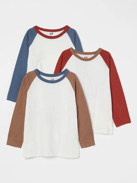 

H&M Boys 3-Pack Cotton Jersey Tops, Multi
