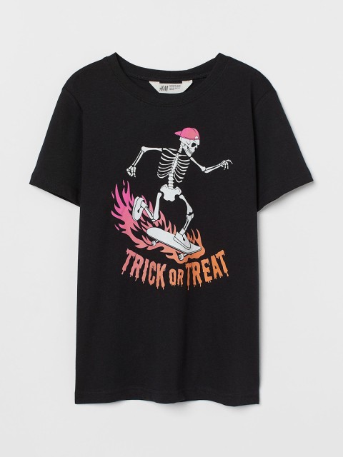 

H&M Boys Black Cotton T-shirt