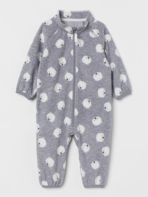 

H&M Girls Grey Fleece All-in-One Suit