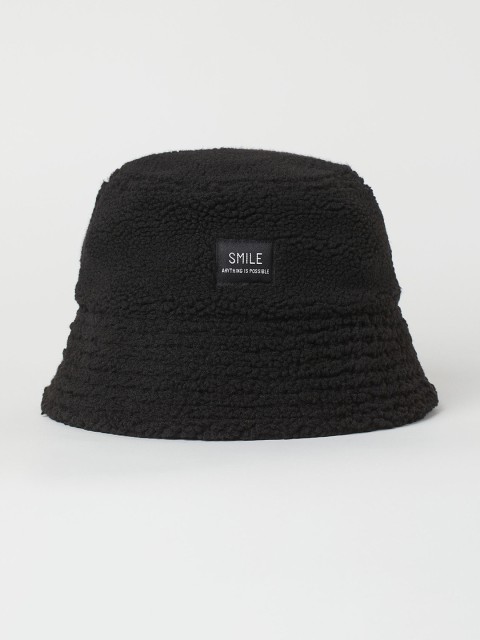 

H&M Women Black Solid Bucket Hat