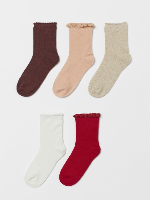 

H&M Girls Multicoloured 5-Pack Socks, Multi