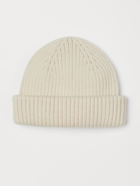 

H&M Women Beige Rib-knit hat