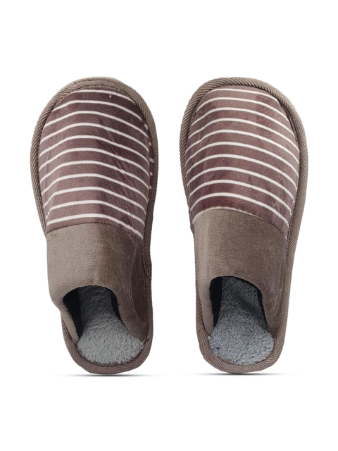 

Pampy Angel Men Brown & White Striped Sliders