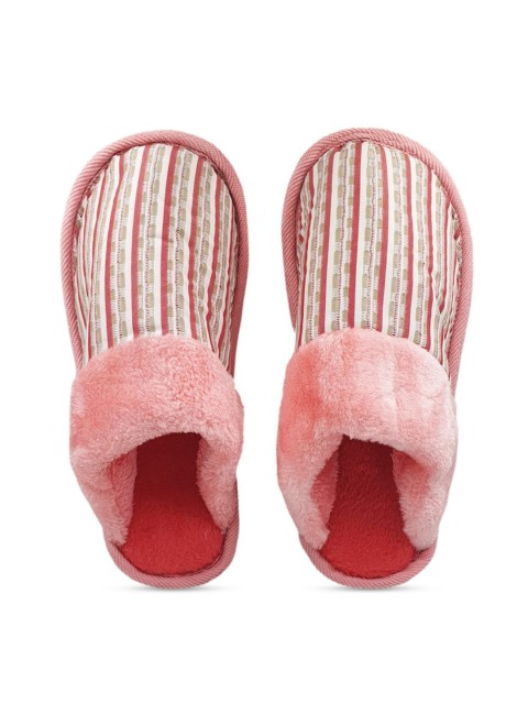 

Pampy Angel Women Pink Self Design Warm Fur Sliders