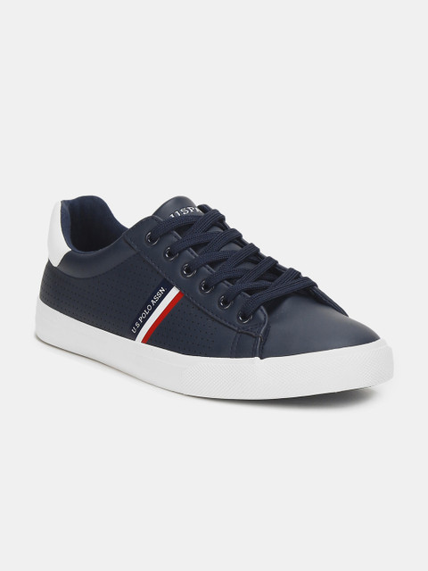 

U S Polo Assn Men Navy Blue PU Sneakers