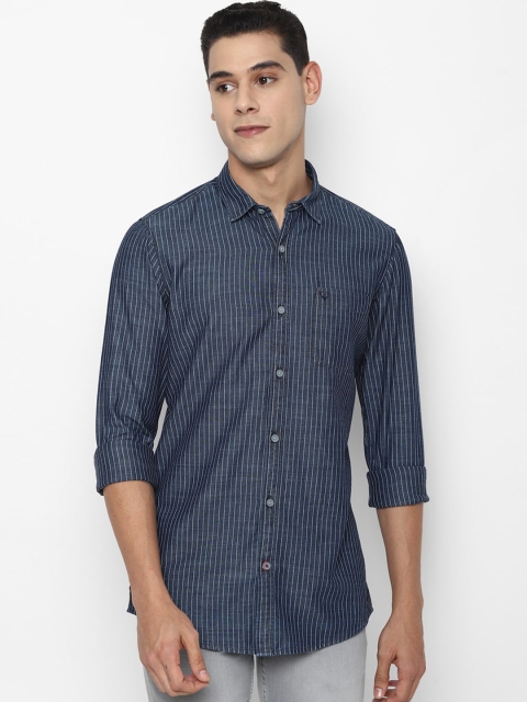

Allen Solly Sport Men Navy Blue Grid Tattersall Checks Opaque Checked Casual Shirt