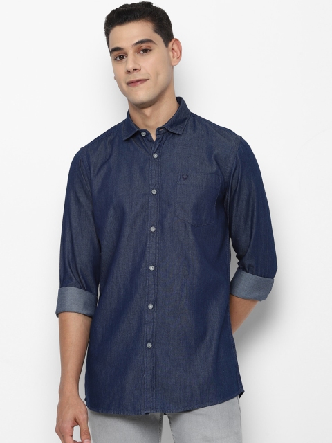 

Allen Solly Sport Men Navy Blue Opaque Pure Cotton Casual Shirt