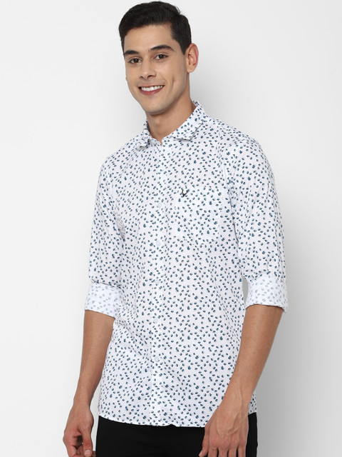 

Allen Solly Sport Men White Floral Opaque Printed Cotton Casual Shirt