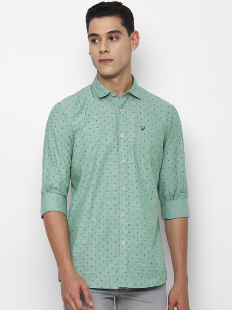 

Allen Solly Sport Men Green Opaque Printed Casual Shirt