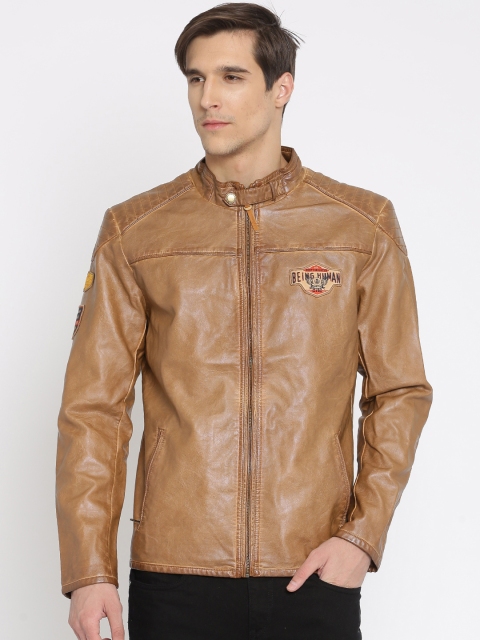 

Being Human Tan Brown Biker Jacket