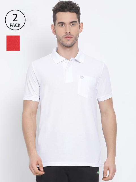 

LUX NITRO Men White 2 Polo Collar Pockets T-shirt