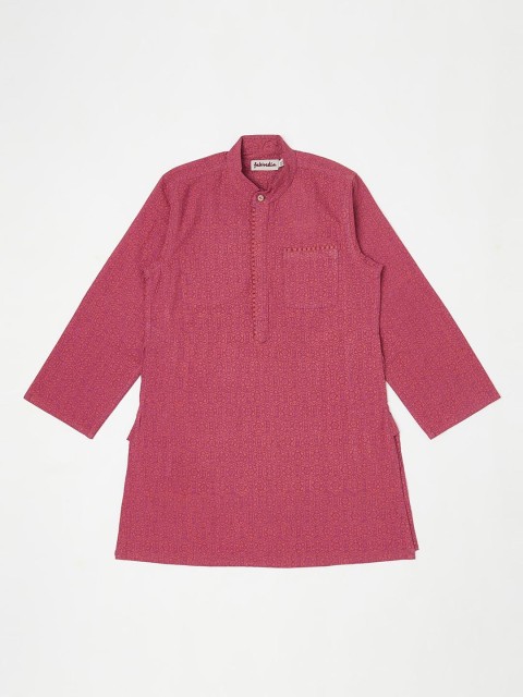 

Fabindia Boys Purple & Red Ethnic Motifs Printed Cotton Kurta