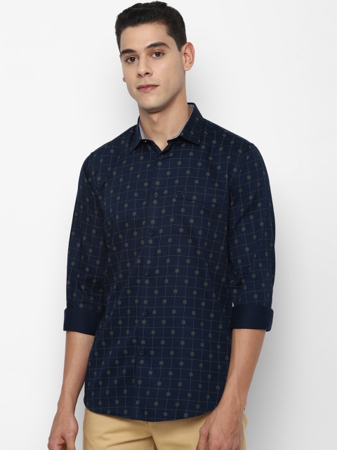 

Allen Solly Men Navy Blue Slim Fit Opaque Printed Casual Shirt