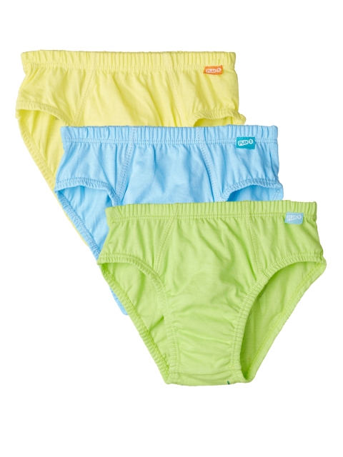 

You Got Plan B Boys Yellow & Blue Pack of 3 Printed Basic Briefs UB-BigFace: 8-10