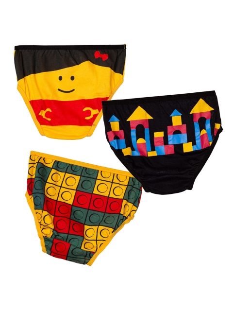 

You Got Plan B Girls Pack Of 3 Pure Cotton Basic Briefs, Black